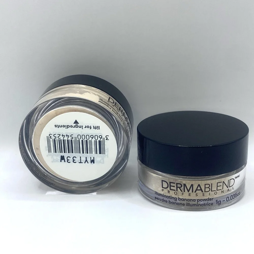 2x Dermablend Illuminating Banana Setting Powder Mini 1g .0.035oz Travel Size
